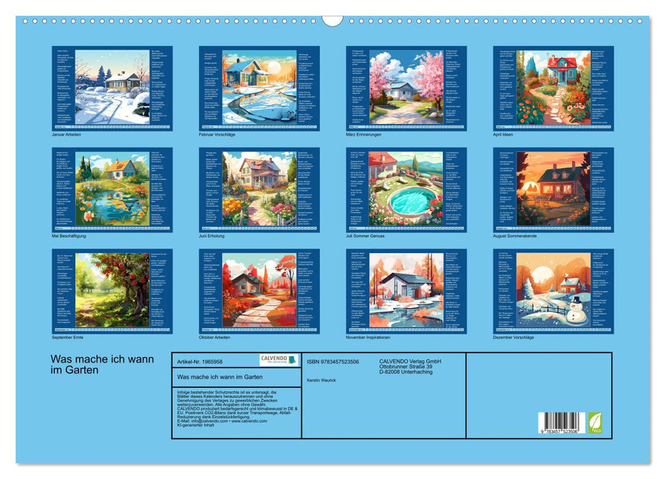 Was mache ich wann im Garten (CALVENDO Wandkalender 2026)