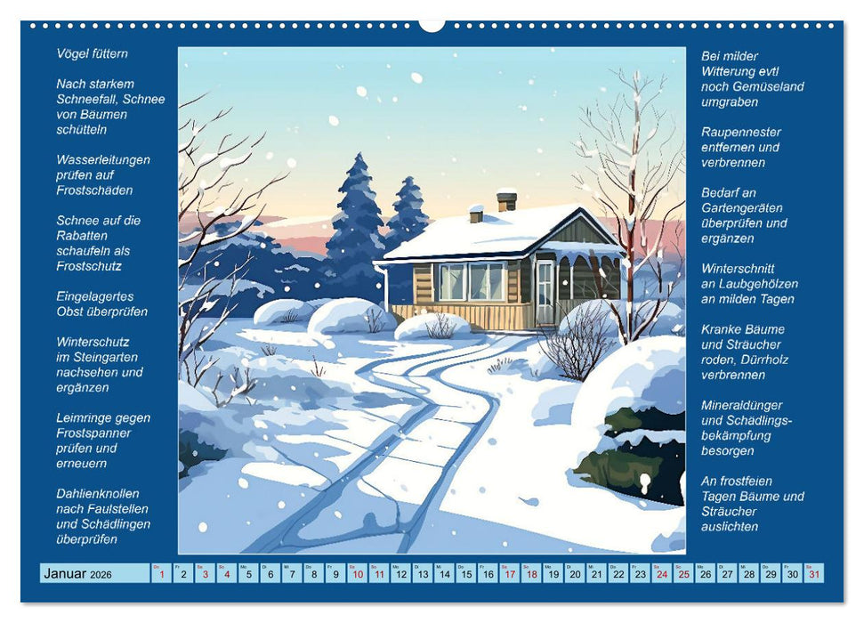 Was mache ich wann im Garten (CALVENDO Wandkalender 2026)