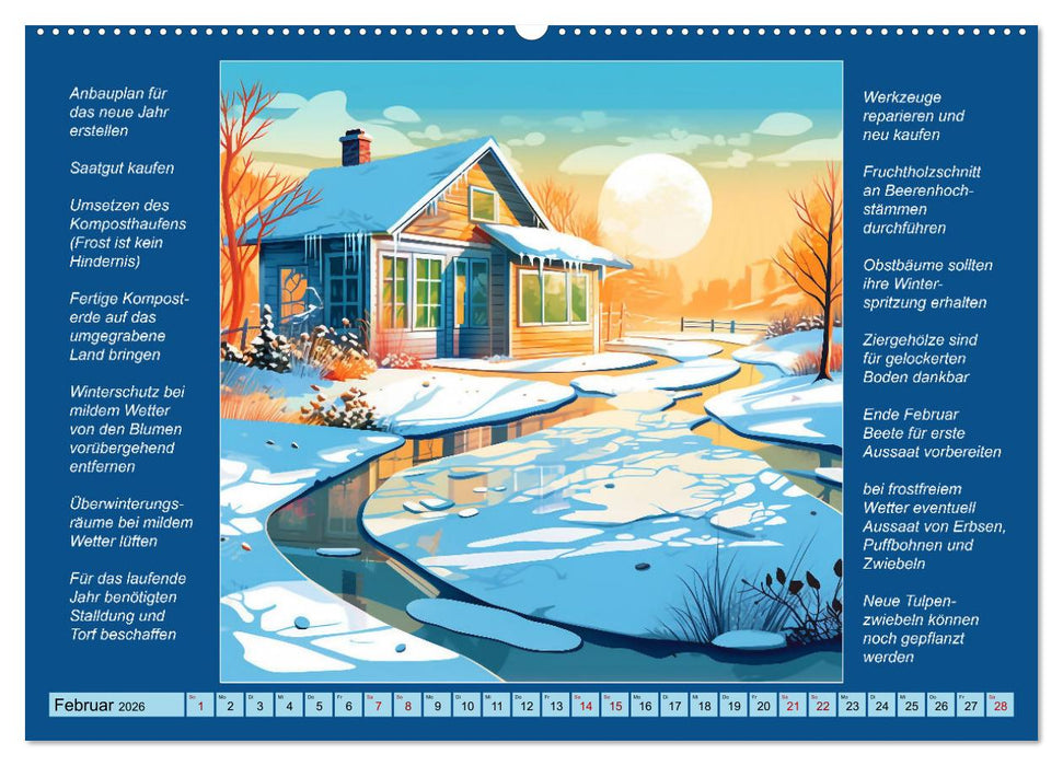 Was mache ich wann im Garten (CALVENDO Wandkalender 2026)