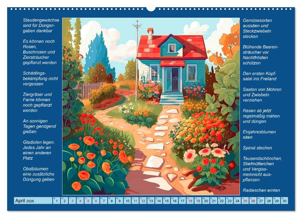 Was mache ich wann im Garten (CALVENDO Wandkalender 2026)