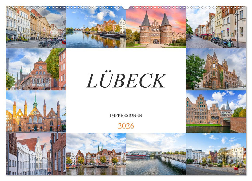 Lübeck Impressionen (CALVENDO Wandkalender 2026)