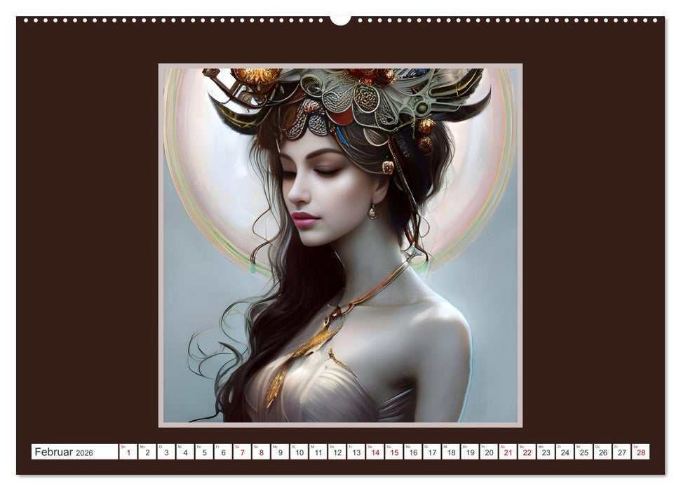 Kopfschmuck - extravagant und voller Fantasie (CALVENDO Wandkalender 2026)