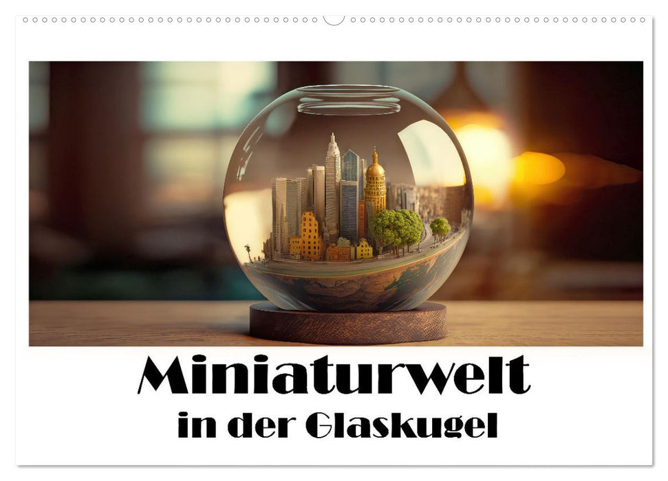 Miniaturwelt in der Glaskugel (CALVENDO Wandkalender 2026)