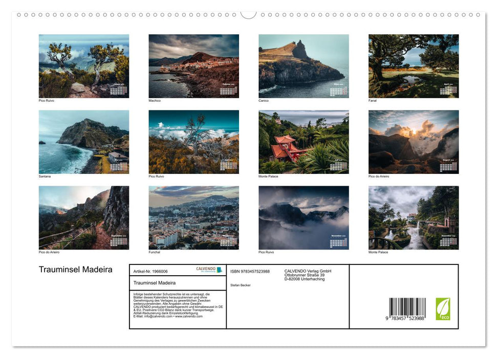 Trauminsel Madeira (CALVENDO Premium Wandkalender 2026)