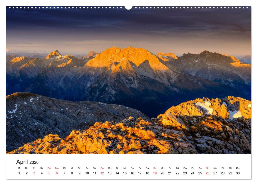 Berchtesgadener Berge im Licht (CALVENDO Premium Wandkalender 2026)