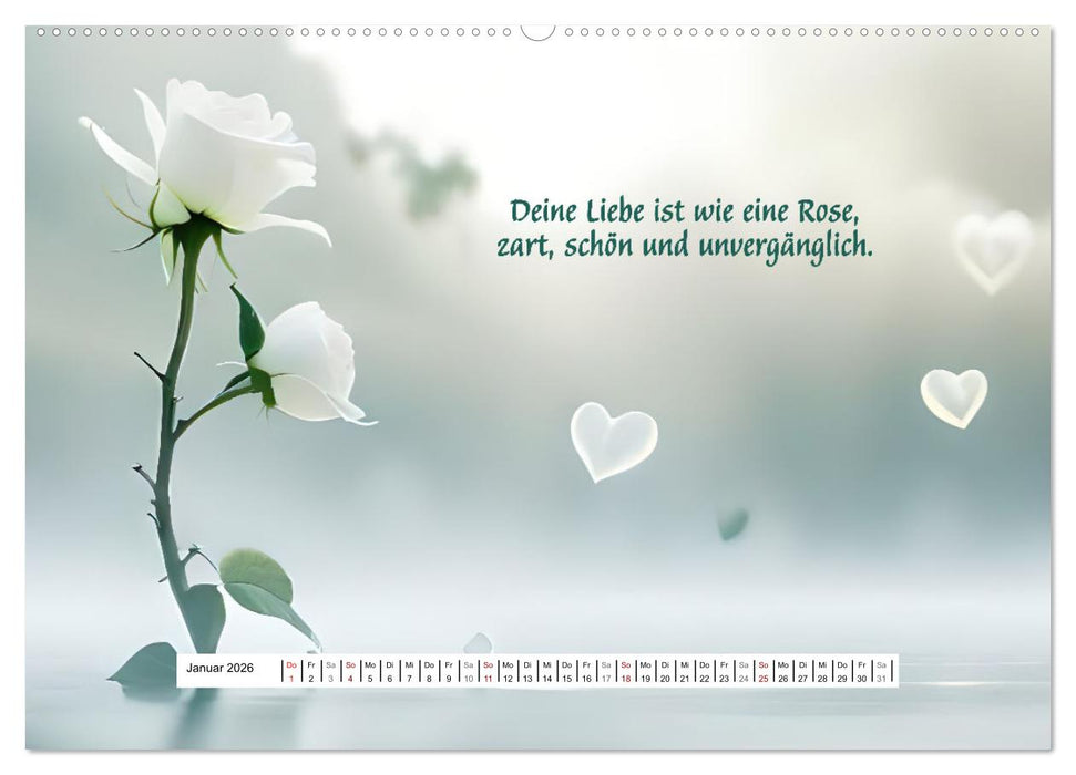 Ein Jahr voller Liebe (CALVENDO Premium Wandkalender 2026)