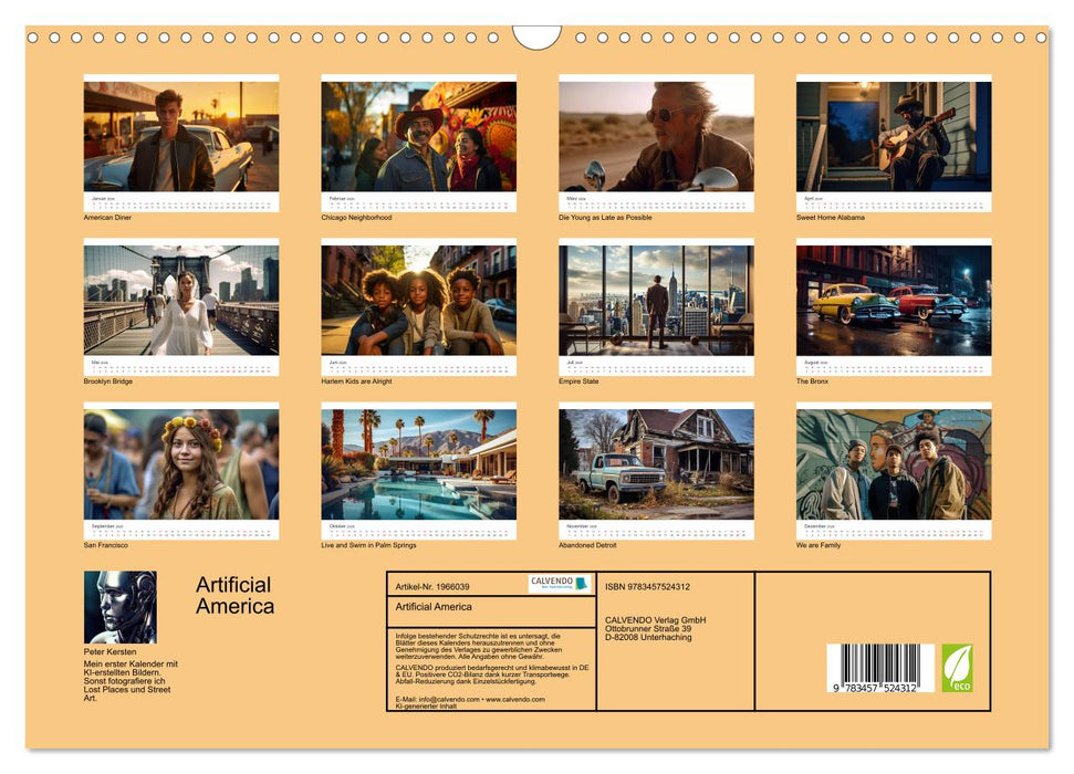 Artificial America (CALVENDO Wandkalender 2026)