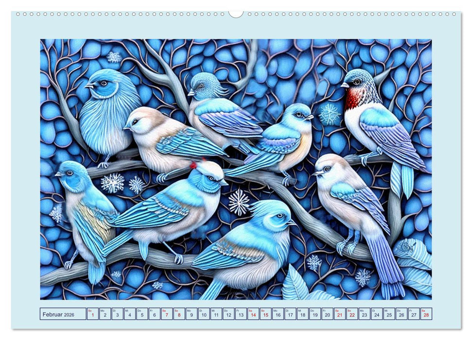 Kunterbunte Zwitscherlinge (CALVENDO Wandkalender 2026)