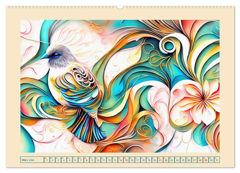 Kunterbunte Zwitscherlinge (CALVENDO Wandkalender 2026)