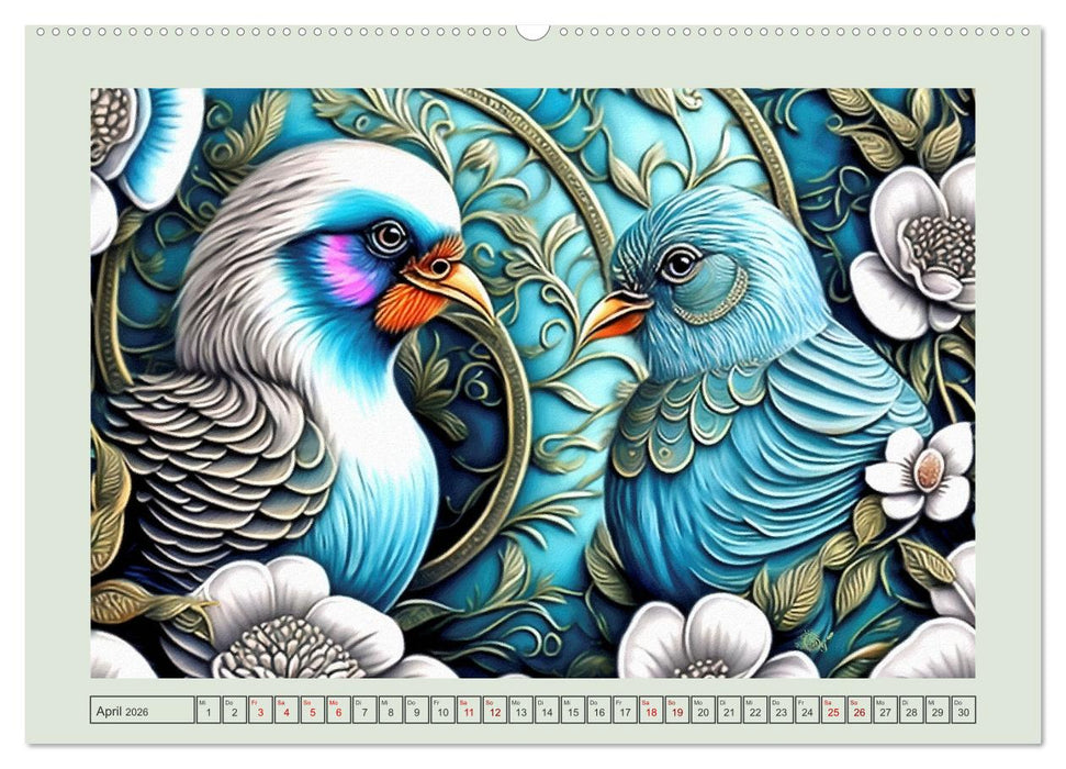 Kunterbunte Zwitscherlinge (CALVENDO Wandkalender 2026)