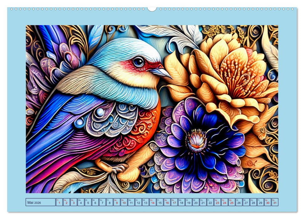 Kunterbunte Zwitscherlinge (CALVENDO Wandkalender 2026)