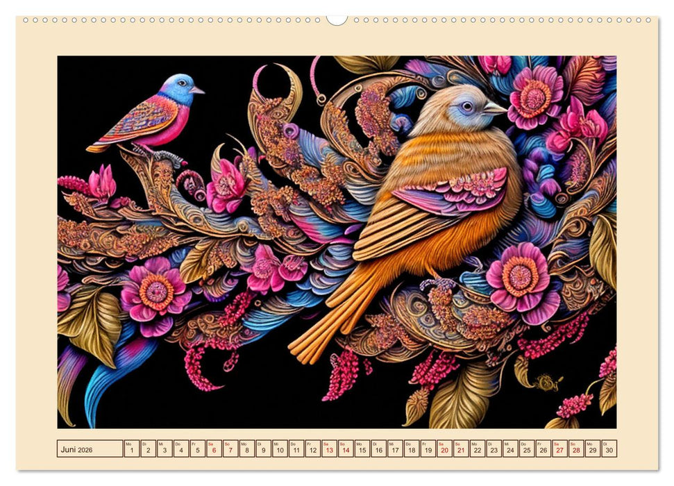 Kunterbunte Zwitscherlinge (CALVENDO Wandkalender 2026)