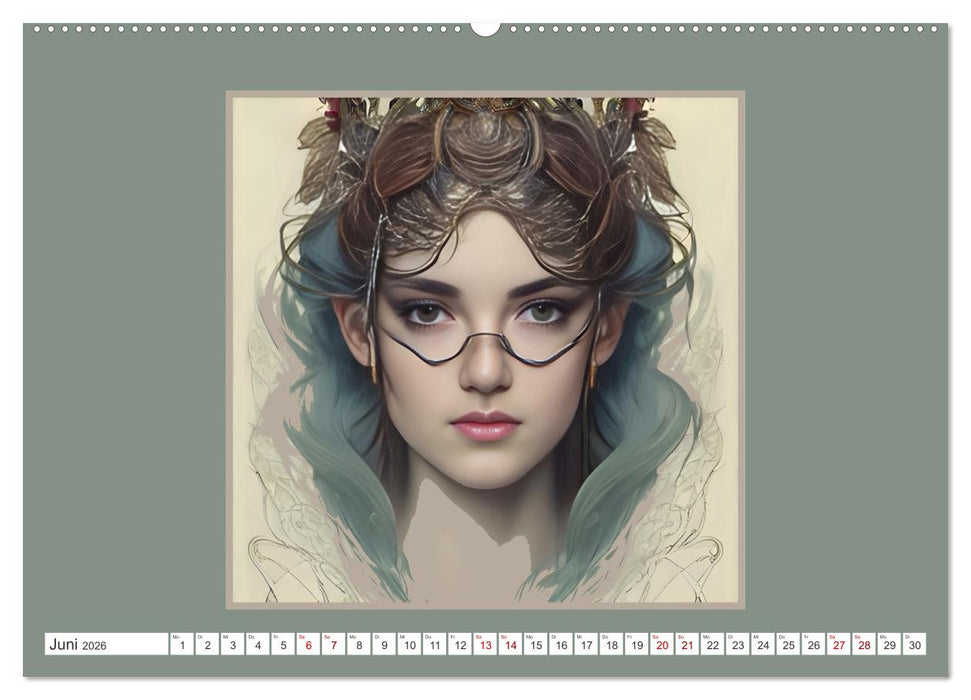 Kopfschmuck - extravagant und voller Fantasie (CALVENDO Premium Wandkalender 2026)