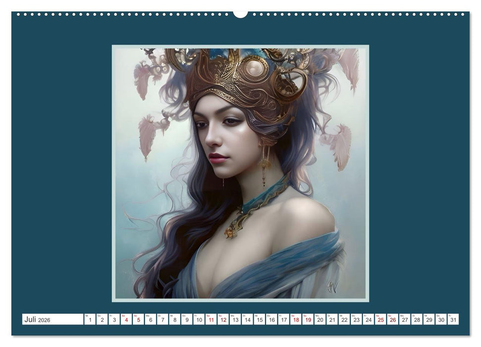 Kopfschmuck - extravagant und voller Fantasie (CALVENDO Premium Wandkalender 2026)