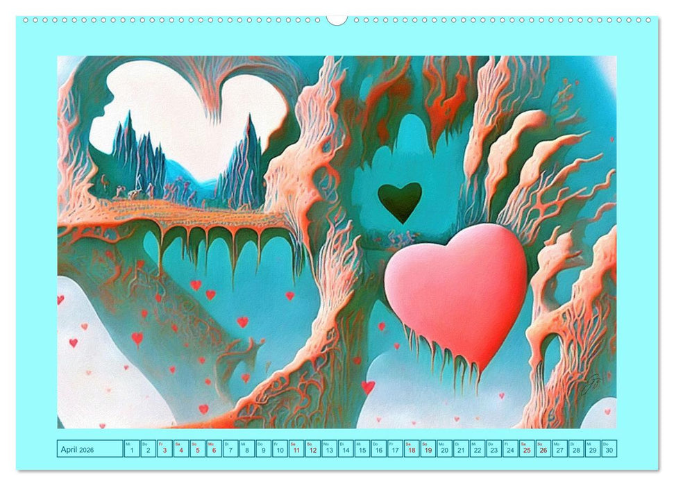 Herzenswelten (CALVENDO Premium Wandkalender 2026)