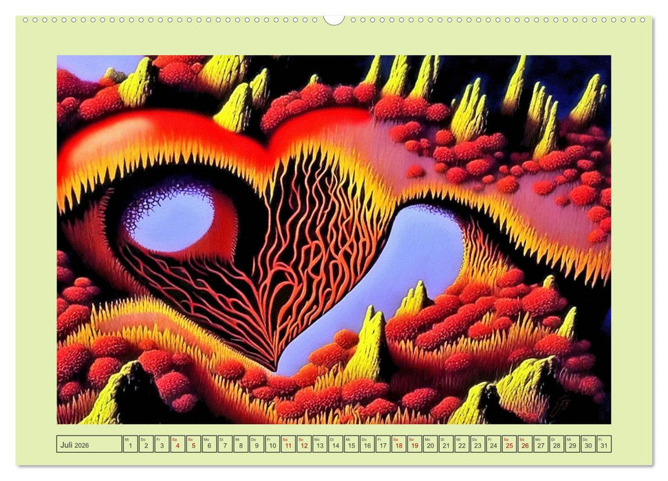 Herzenswelten (CALVENDO Premium Wandkalender 2026)