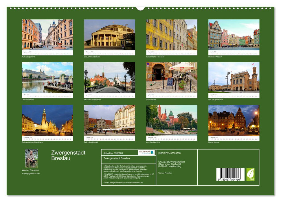 Zwergenstadt Breslau (CALVENDO Premium Wandkalender 2026)