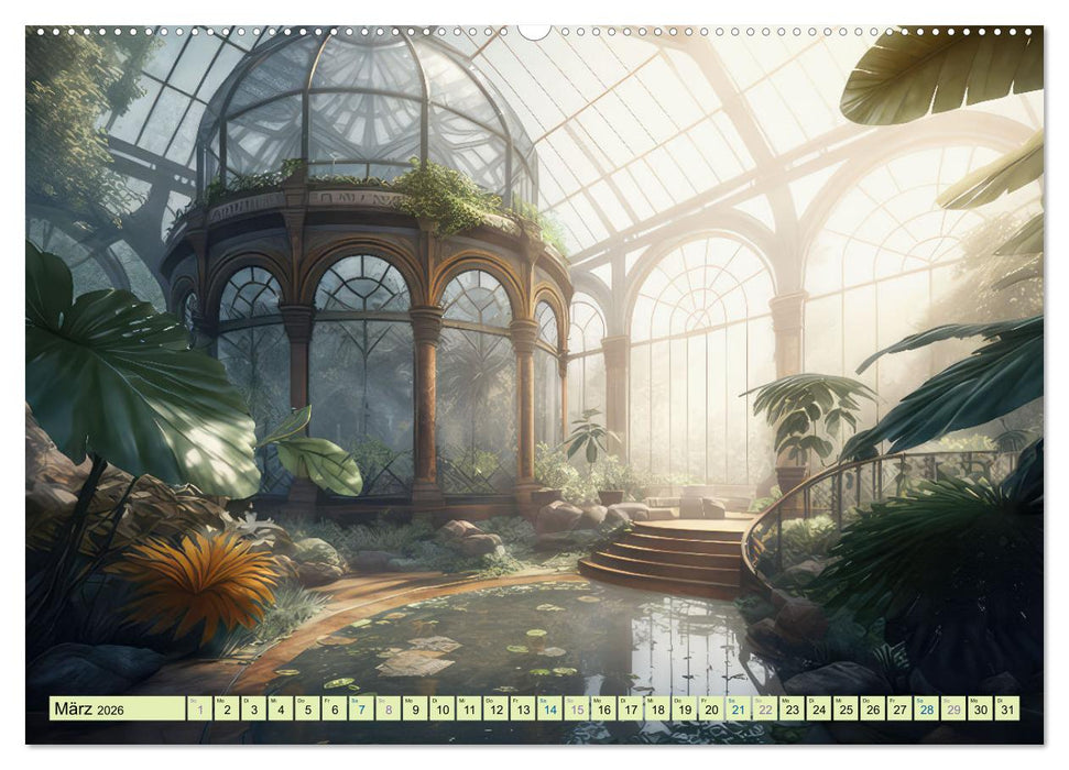 Wintergärten als Ruhepol (CALVENDO Premium Wandkalender 2026)