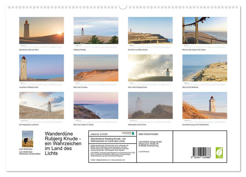 Wanderdüne Rubjerg Knude - ein Wahrzeichen im Land des Lichts (CALVENDO Premium Wandkalender 2026)