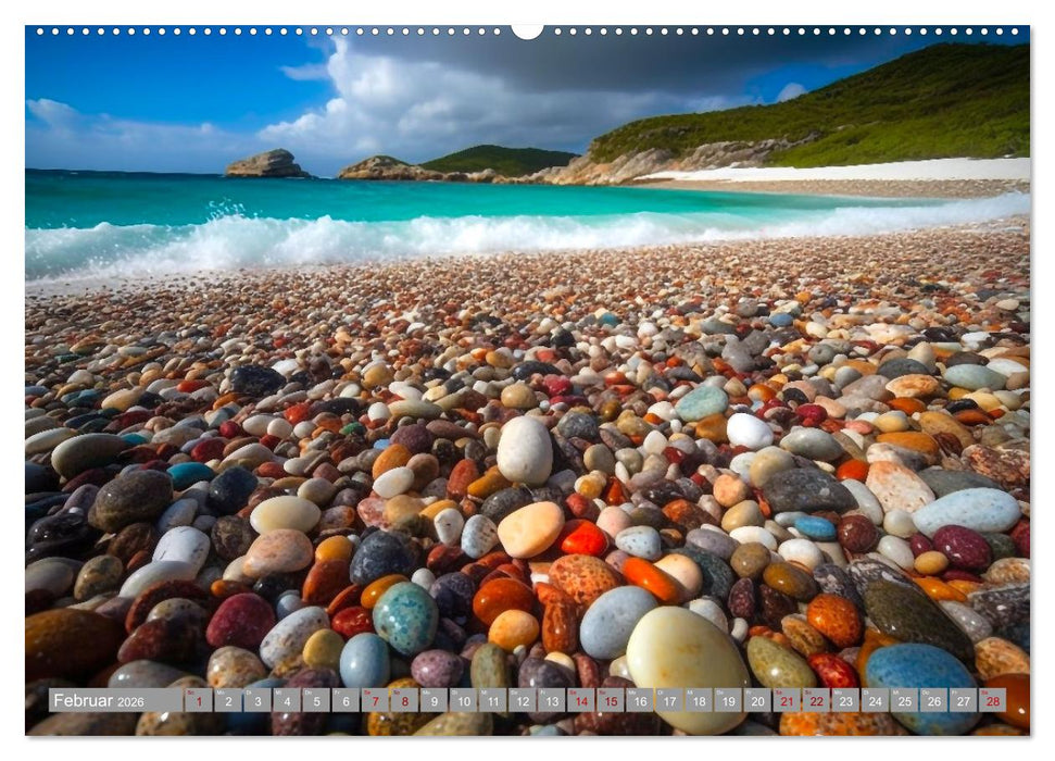 Meditative farbenfrohe Steine (CALVENDO Wandkalender 2026)