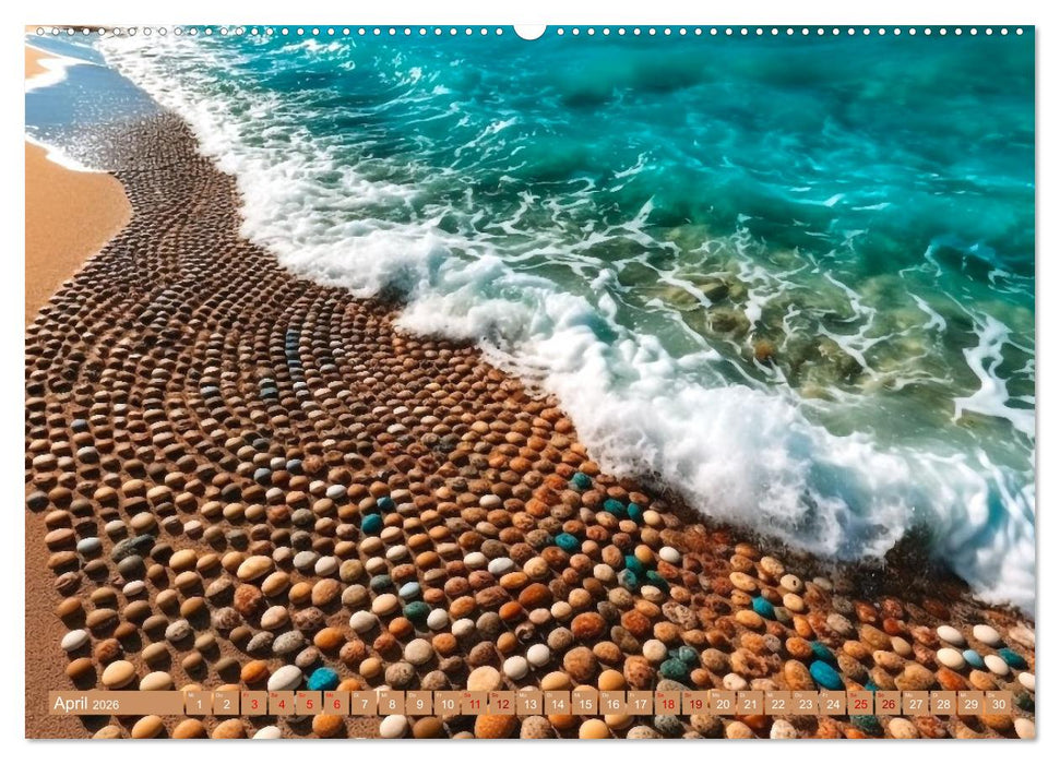 Meditative farbenfrohe Steine (CALVENDO Wandkalender 2026)
