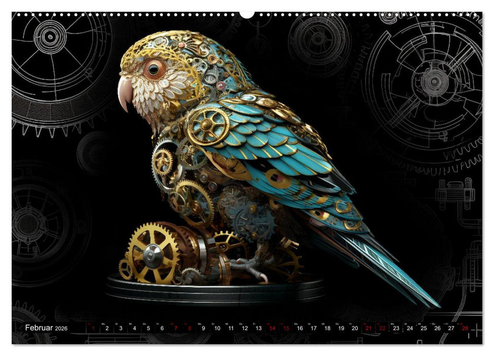 Mechanische Steampunk Tierwelt (CALVENDO Wandkalender 2026)