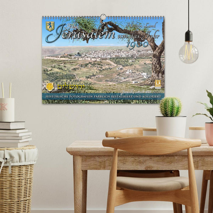 Altes Jerusalem um das Jahr 1900 - Fotos neu restauriert und koloriert (CALVENDO Wandkalender 2026)