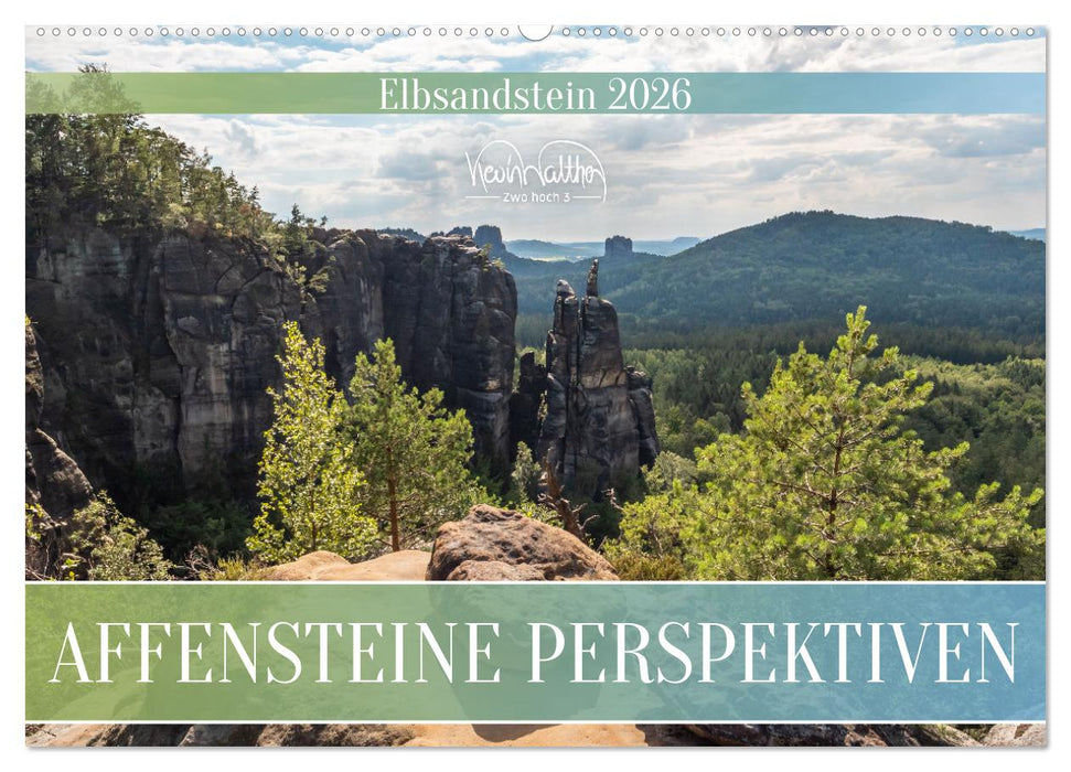Affensteine Perspektiven - Elbsandstein (CALVENDO Wandkalender 2026)