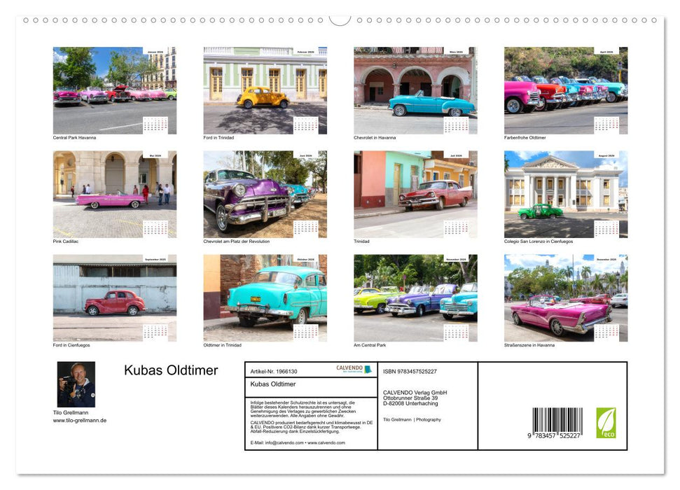 Kubas Oldtimer (CALVENDO Premium Wandkalender 2026)