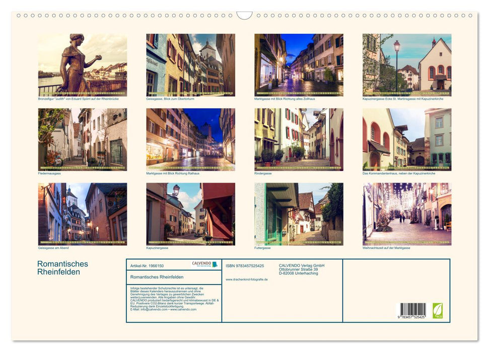 Romantisches Rheinfelden (CALVENDO Wandkalender 2026)
