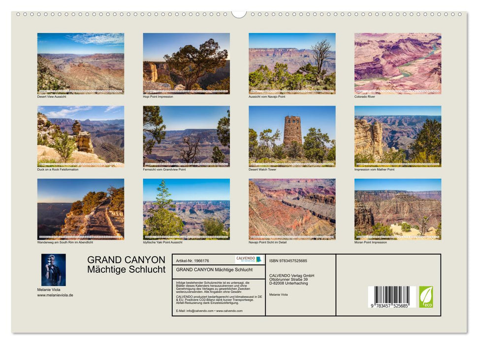 GRAND CANYON Mächtige Schlucht (CALVENDO Premium Wandkalender 2026)