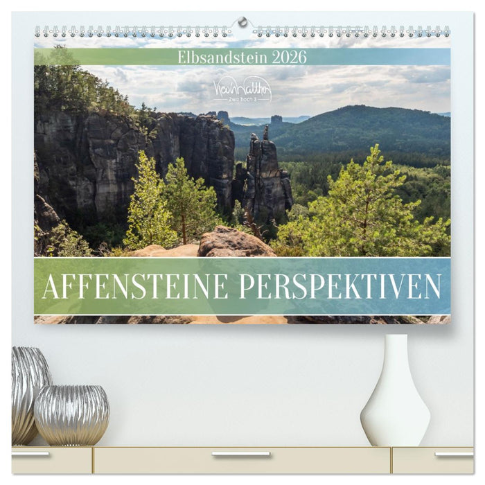 Affensteine Perspektiven - Elbsandstein (CALVENDO Premium Wandkalender 2026)