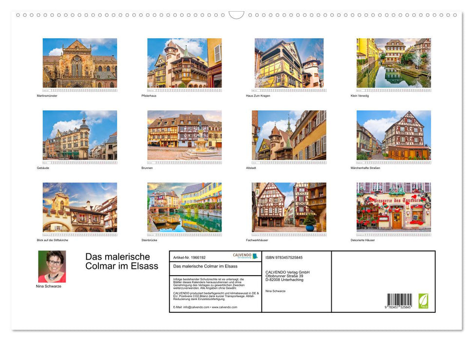 Das malerische Colmar im Elsass (CALVENDO Wandkalender 2026)