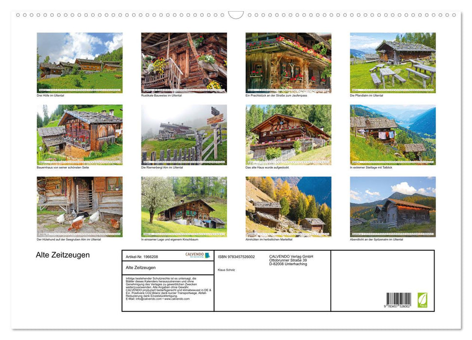 Alte Zeitzeugen (CALVENDO Wandkalender 2026)