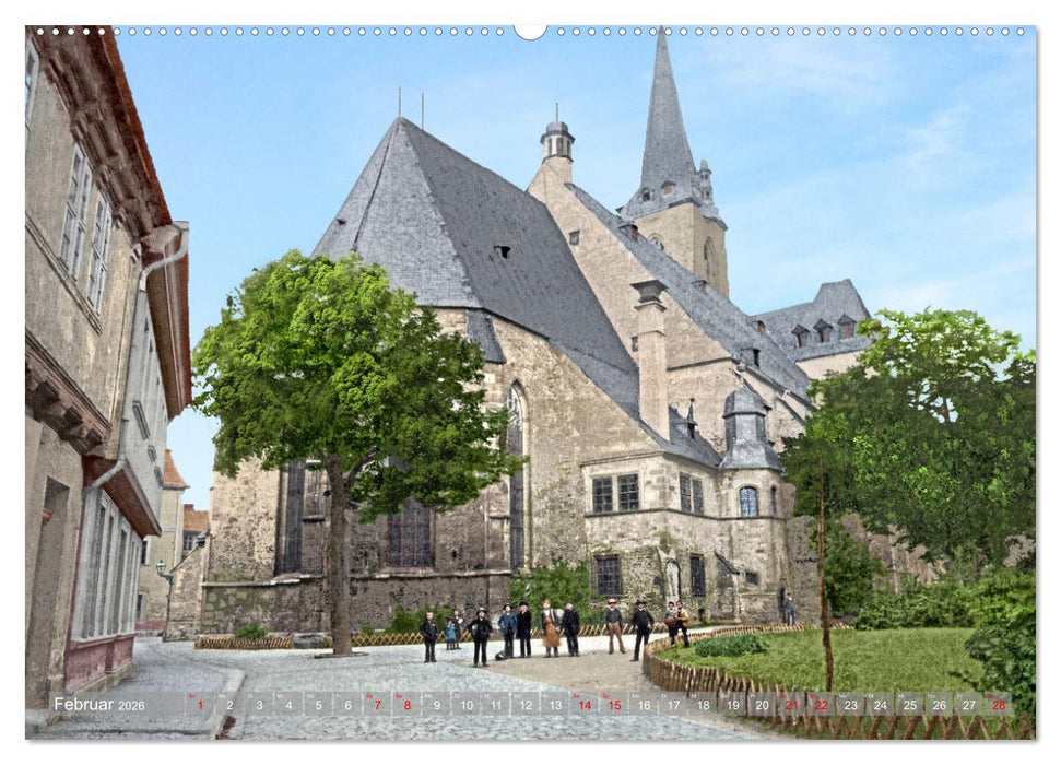 Aschersleben zur Kaiserzeit in Farbe – Kolorierte Schwarzweißfotografien (CALVENDO Premium Wandkalender 2026)