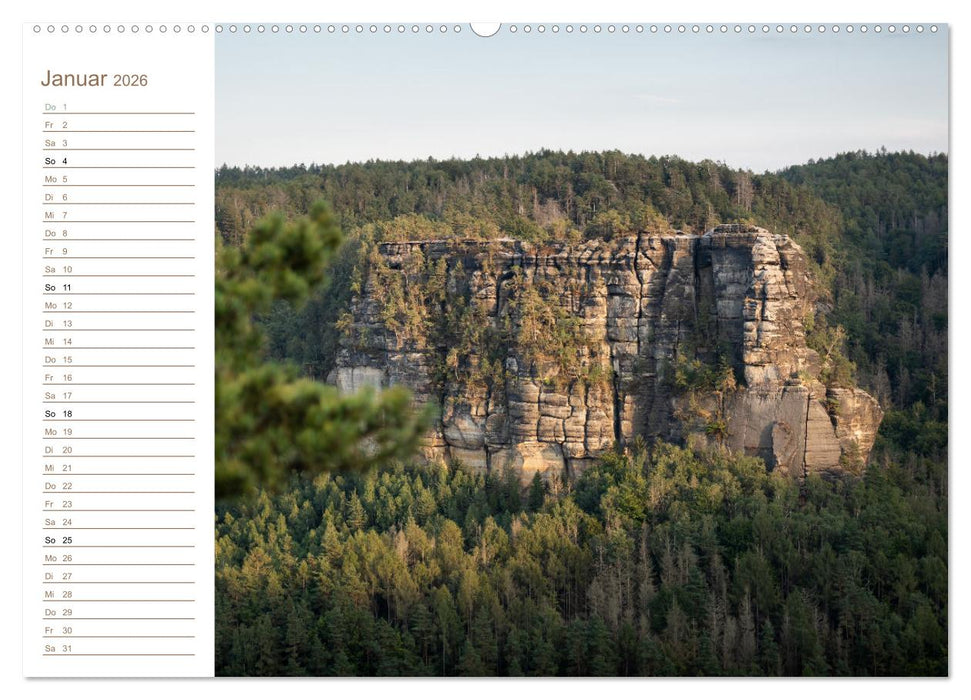 Zschand Perspektiven - Elbsandstein (CALVENDO Premium Wandkalender 2026)