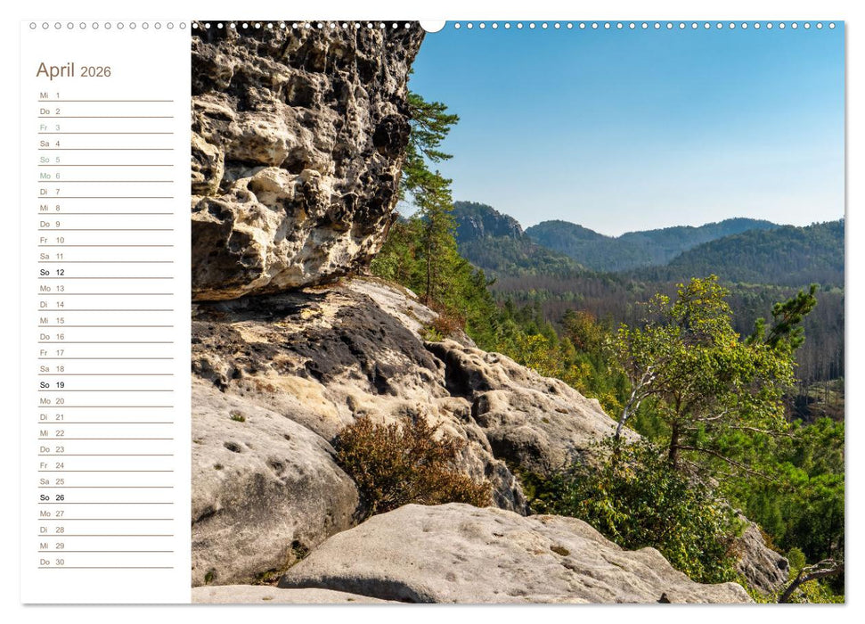 Zschand Perspektiven - Elbsandstein (CALVENDO Premium Wandkalender 2026)