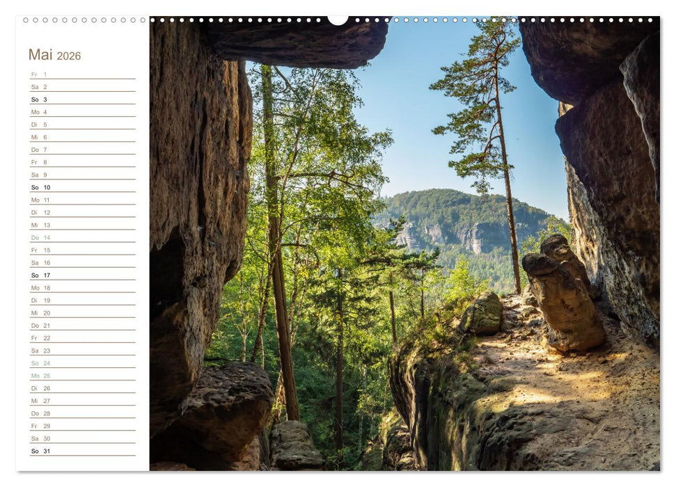 Zschand Perspektiven - Elbsandstein (CALVENDO Premium Wandkalender 2026)
