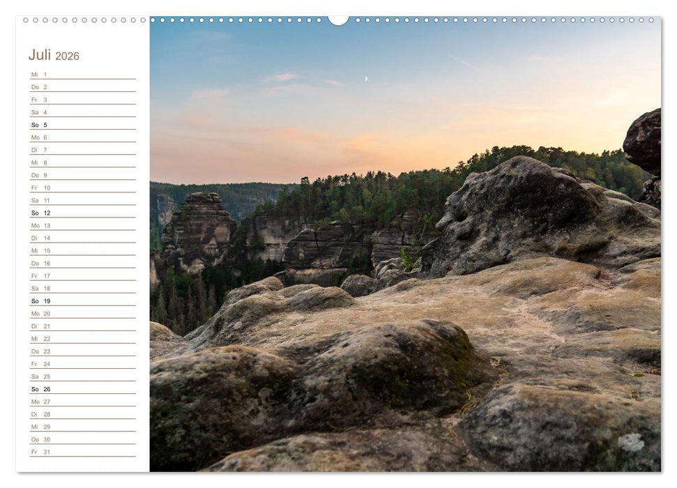 Zschand Perspektiven - Elbsandstein (CALVENDO Premium Wandkalender 2026)