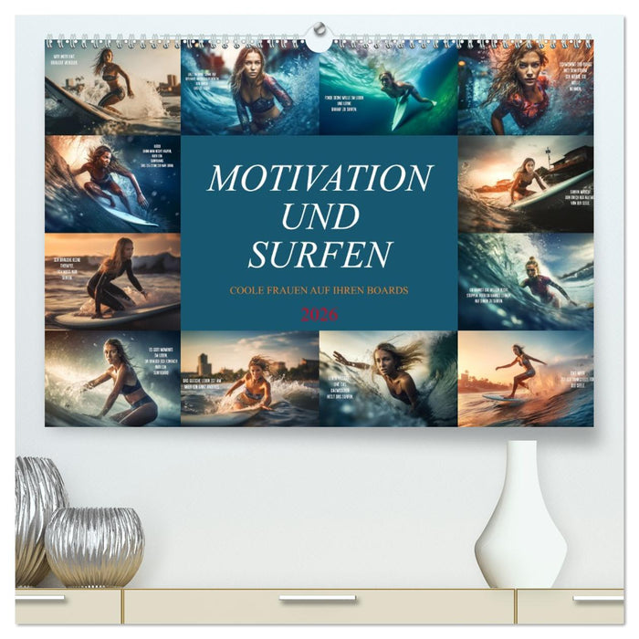Motivation und Surfen (CALVENDO Premium Wandkalender 2026)