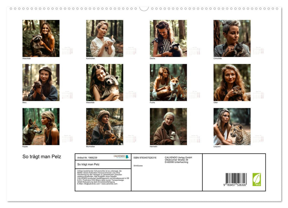 So trägt man Pelz (CALVENDO Premium Wandkalender 2026)