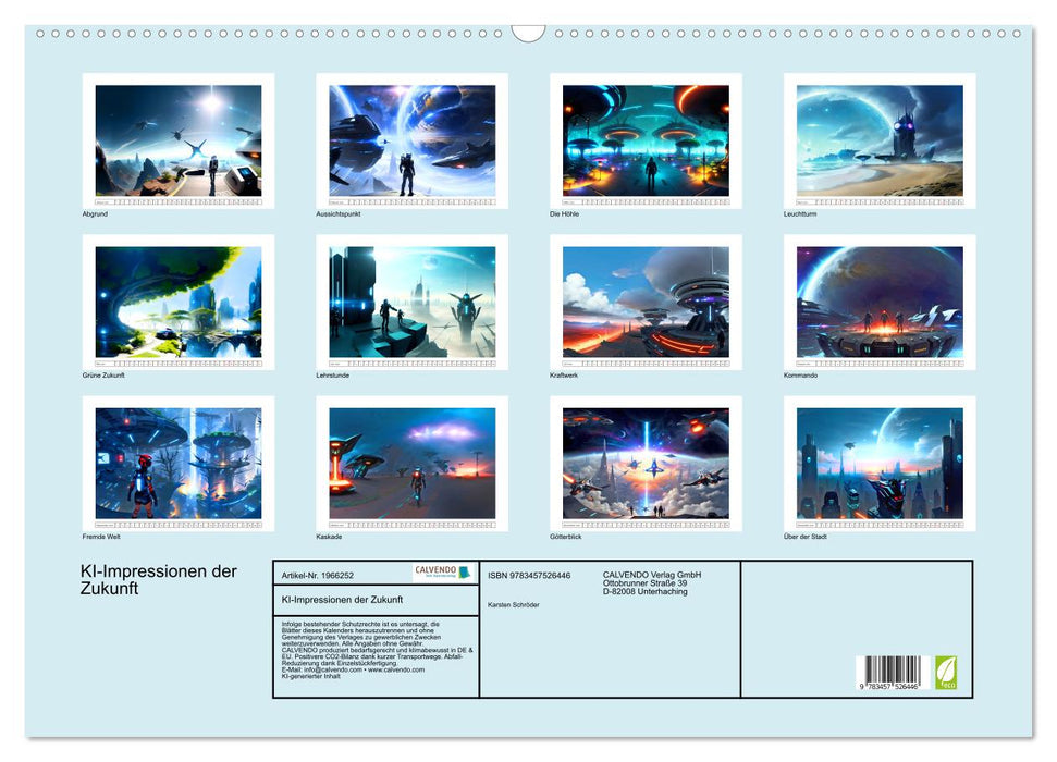 KI-Impressionen der Zukunft (CALVENDO Wandkalender 2026)