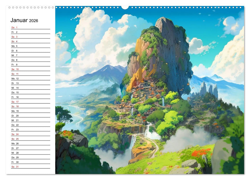 Anime Traumwelten (CALVENDO Wandkalender 2026)