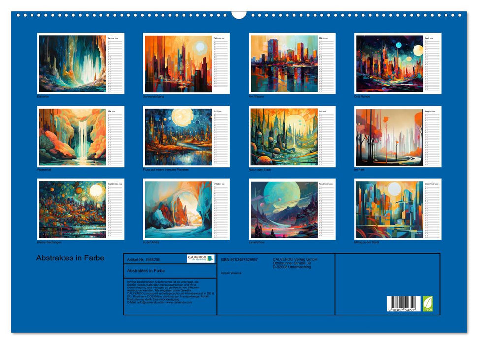 Abstraktes in Farbe (CALVENDO Wandkalender 2026)