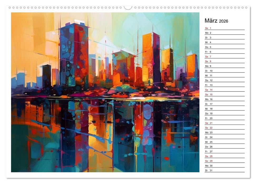 Abstraktes in Farbe (CALVENDO Wandkalender 2026)