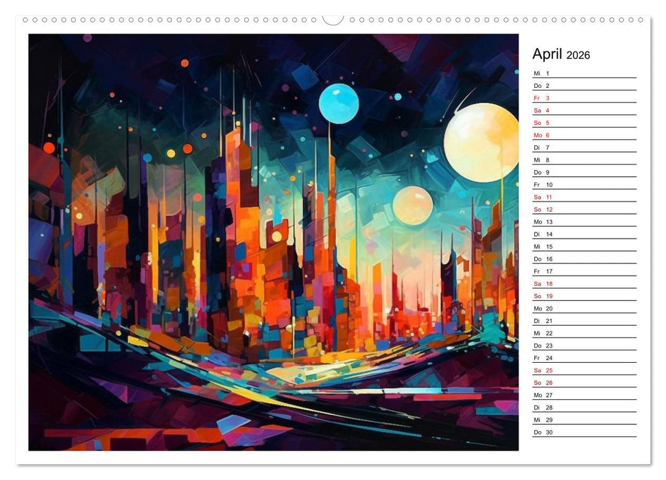 Abstraktes in Farbe (CALVENDO Wandkalender 2026)