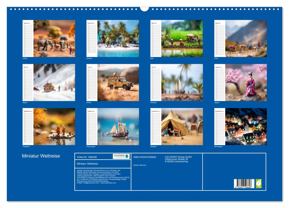 Miniatur Weltreise (CALVENDO Wandkalender 2026)