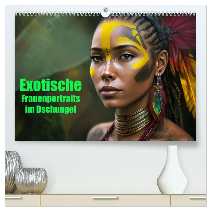 Exotische Frauenportraits im Dschungel (CALVENDO Premium Wandkalender 2026)
