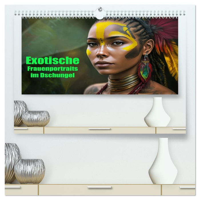 Exotische Frauenportraits im Dschungel (CALVENDO Premium Wandkalender 2026)