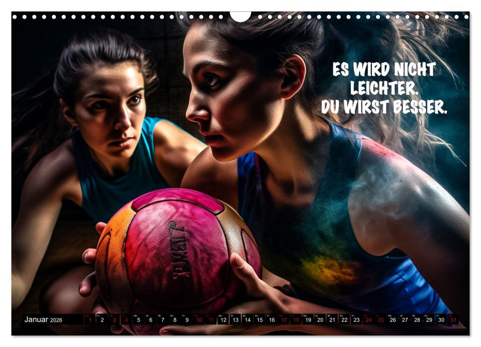 Motivation und Handball (CALVENDO Wandkalender 2026)